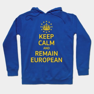 Modern Yellow Blue Keep Calm Crown Europe Vector Hoodie